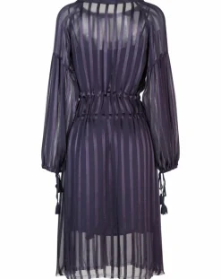 Femme Mare di Latte Robes^Robe Elise zébre encre