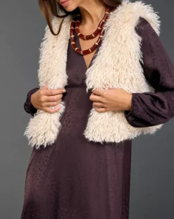 Robe Eliza raisin-Lauren Vidal Sale