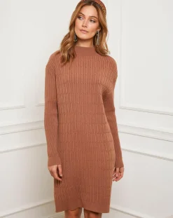 Femme Fleur de cachemire Robes^Robe Emma camel