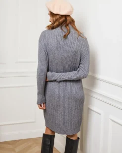 Femme Fleur de cachemire Robes^Robe Emma grise