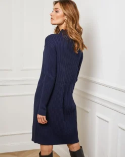 Femme Fleur de cachemire Robes^Robe Emma marine