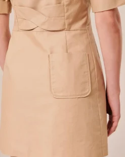 Robe en coton beige-Tara Jarmon Outlet