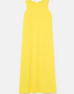 Femme Tara Jarmon Robes^Robe en crêpe jaune