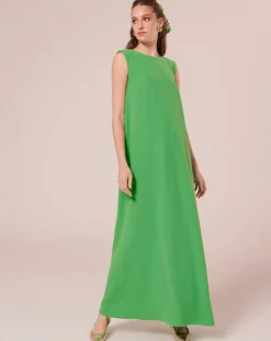 Robe en crêpe verte-Tara Jarmon Best