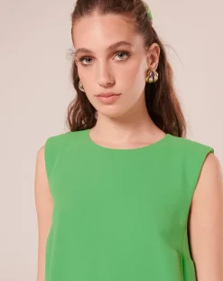 Robe en crêpe verte-Tara Jarmon Best