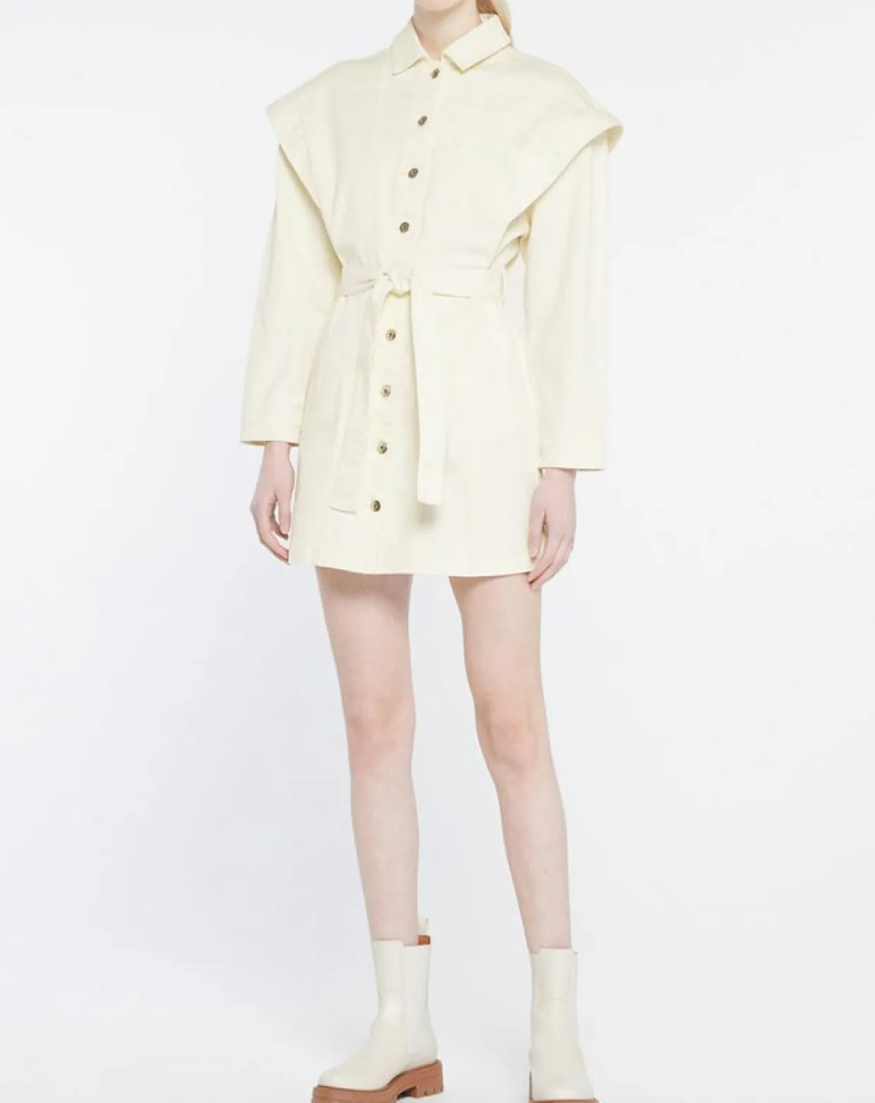 Femme Galeries Lafayette Robes^Robe en Denim Patti écrue