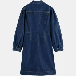 Robe en Jean Ballon en Toile de coton bleu foncé-Scotch & Soda New