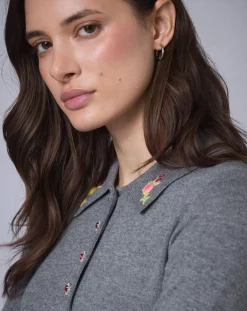 Femme Manoush Robes^Robe en Laine mélangée BCBG grise