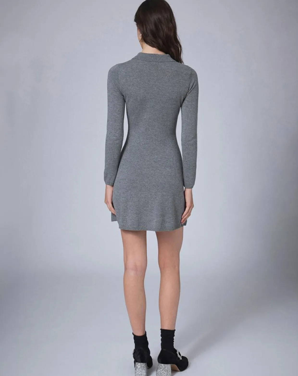 Femme Manoush Robes^Robe en Laine mélangée BCBG grise