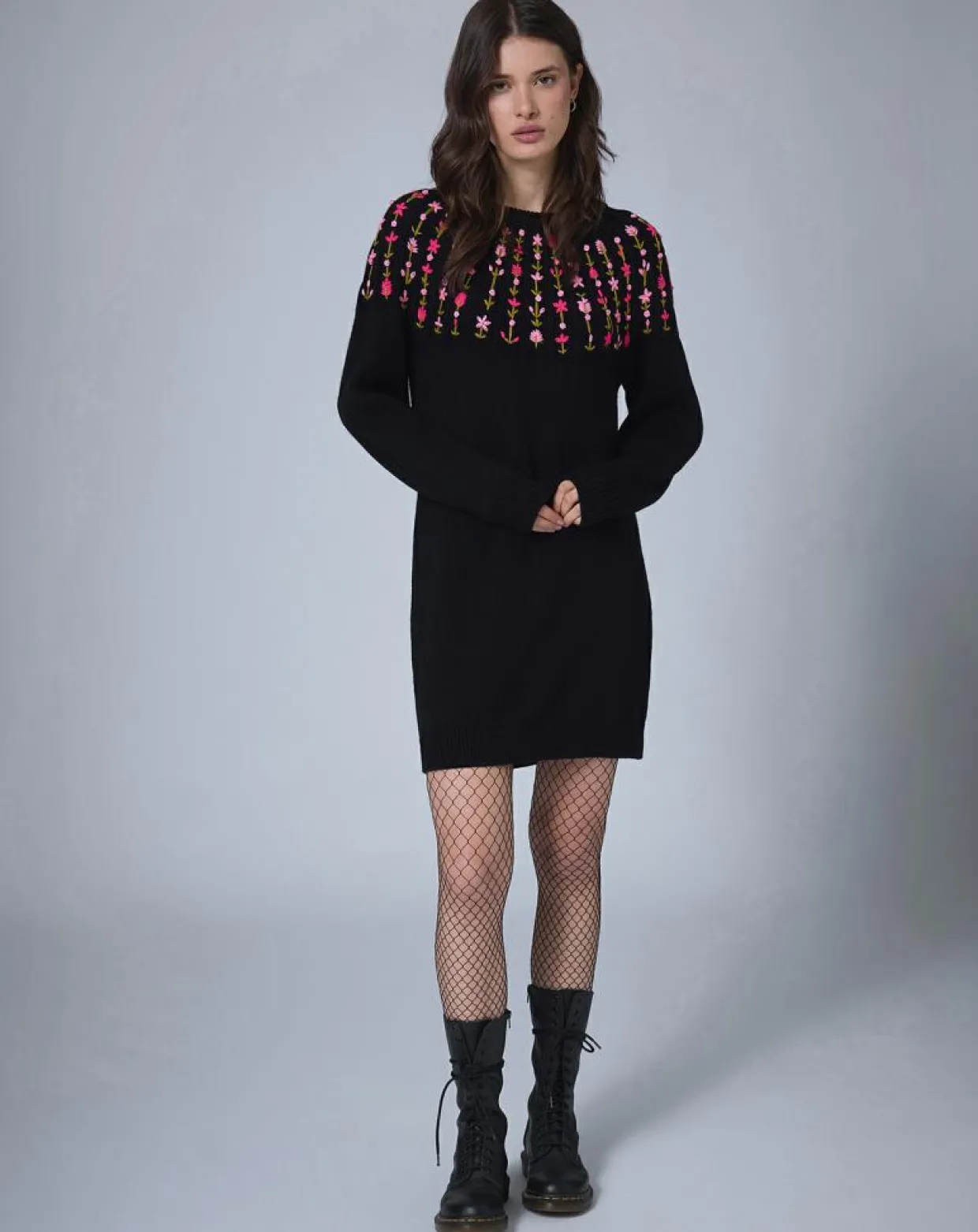 Femme Manoush Robes^Robe en Laine mélangée Claudine noire