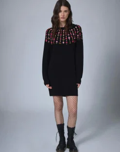 Femme Manoush Robes^Robe en Laine mélangée Claudine noire