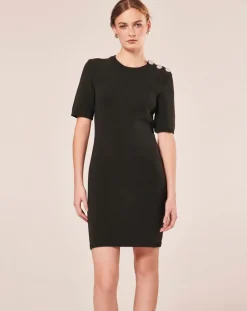 Robe en Laine mélangée irisée acier-Tara Jarmon Hot