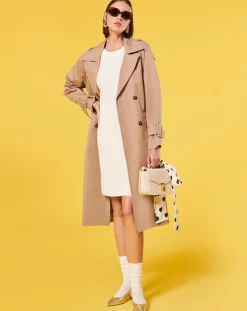 Robe en Laine mélangée irisée ecrue-Tara Jarmon Outlet