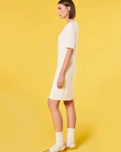 Robe en Laine mélangée irisée ecrue-Tara Jarmon Outlet