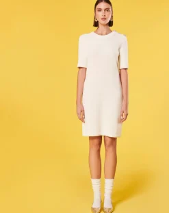 Robe en Laine mélangée irisée ecrue-Tara Jarmon Outlet
