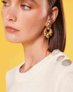 Robe en Laine mélangée irisée ecrue-Tara Jarmon Outlet