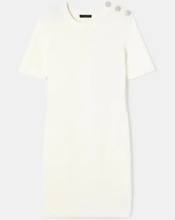 Robe en Laine mélangée irisée ecrue-Tara Jarmon Outlet