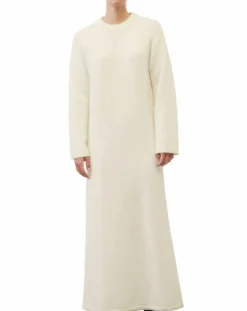 Robe en Laine mélangée maxi longue écru-Marc O'Polo Clearance