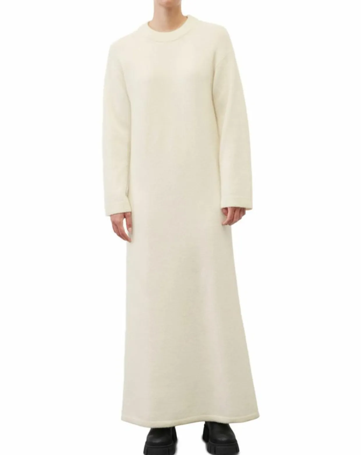Robe en Laine mélangée maxi longue écru-Marc O'Polo Clearance