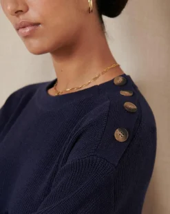 Femme Garance Paris Robes^Robe en Laine mélangée Tiphaine marine