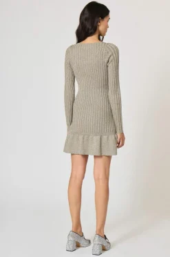Robe en maille Starlette argentée-Manoush Clearance