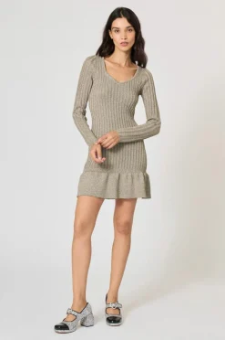 Robe en maille Starlette argentée-Manoush Clearance