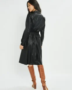 Robe en simili Ivana noire-Lauren Vidal New