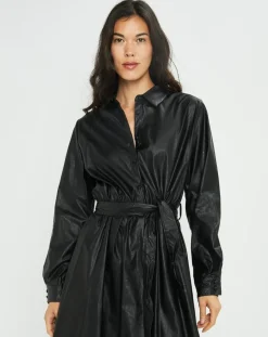 Robe en simili Ivana noire-Lauren Vidal New
