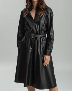 Robe en simili Ivana noire-Lauren Vidal New