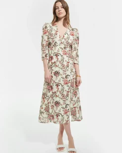 Femme Zapa Robes^Robe en Soie mélangée Roanita imprimée