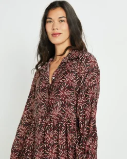 Femme Lauren Vidal Robes^Robe en Soie mélangée Soan imprimée étoile rouge/noir