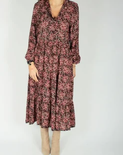 Femme Lauren Vidal Robes^Robe en Soie mélangée Soan imprimée étoile rouge/noir