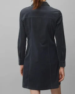 Robe en Velours côtelé bleu marine-Marc O'Polo Best