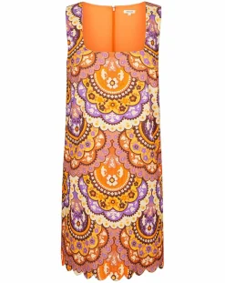 Femme Manoush Robes^Robe en Velours côtelé Fall imprimée violet/multicolore