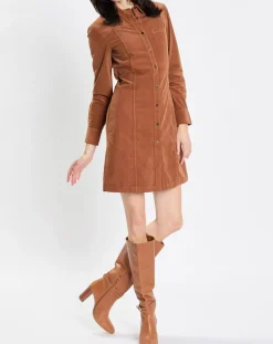 Robe en Velours côtelé marron-Marc O'Polo New