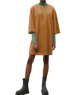 Femme Marc O'Polo Robes^Robe en Velours côtelé zip poche marron