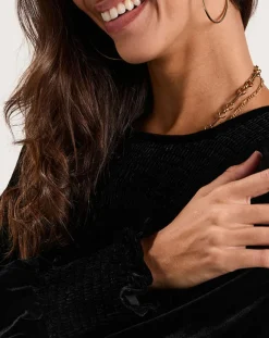 Femme Manoush Robes^Robe en Velours satiné Princesse noire
