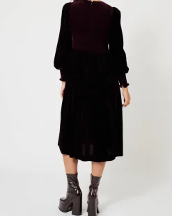 Femme Manoush Robes^Robe en Velours satiné Princesse noire