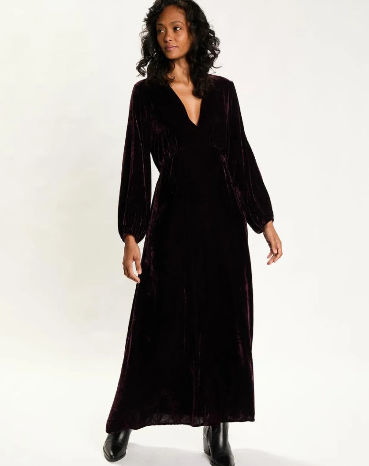 Femme Lauren Vidal Robes^Robe en Velours Solo violette