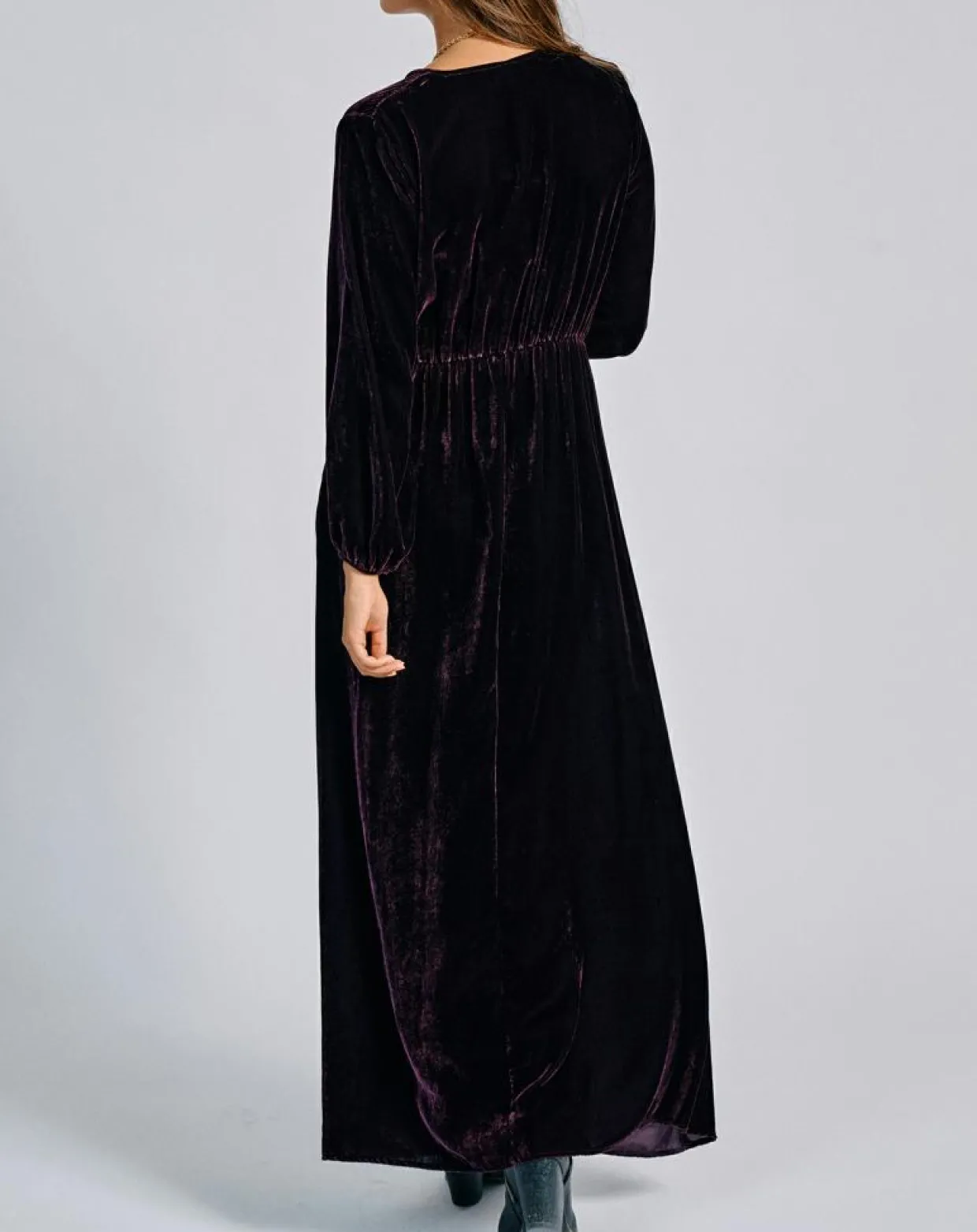 Femme Lauren Vidal Robes^Robe en Velours Solo violette