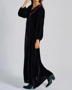 Femme Lauren Vidal Robes^Robe en Velours Solo violette