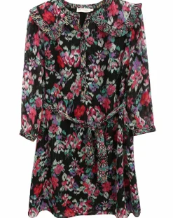 Femme See u Soon Robes^Robe en voile Los Angeles imprimée noir/multicolore