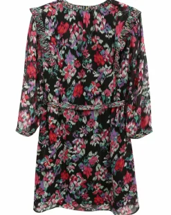 Femme See u Soon Robes^Robe en voile Los Angeles imprimée noir/multicolore