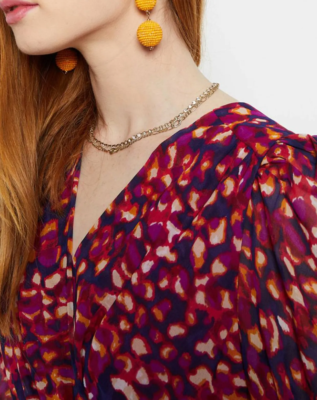Femme La Petite Etoile Robes^Robe en voile Yana léopard rose/violet