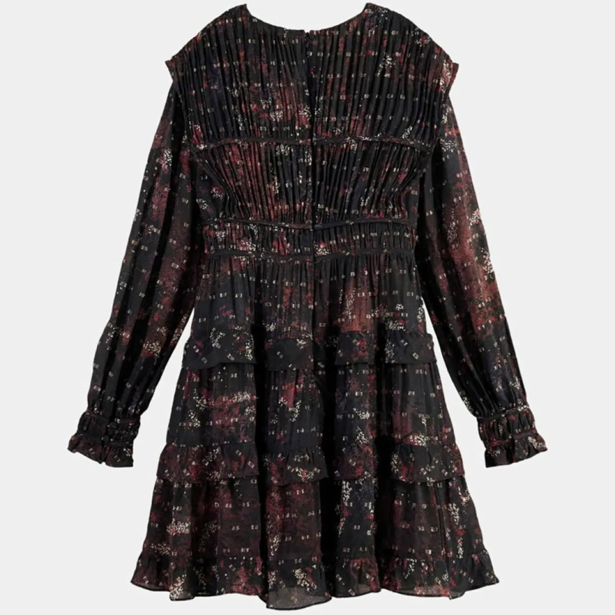 Femme Scotch & Soda Robes^Robe Evasée Lurex col V noir/rose