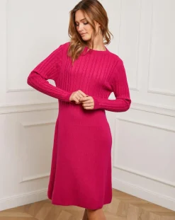 Femme Fleur de cachemire Robes^Robe Eve fushia
