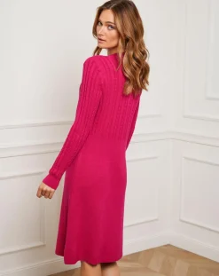 Femme Fleur de cachemire Robes^Robe Eve fushia