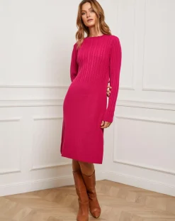 Femme Fleur de cachemire Robes^Robe Eve fushia