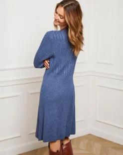 Femme Fleur de cachemire Robes^Robe Eve indigo