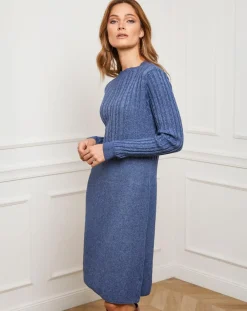 Femme Fleur de cachemire Robes^Robe Eve indigo